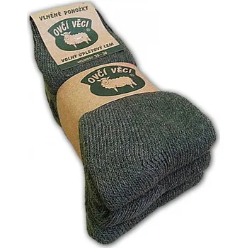 Pánské ponožky Ovčí věci Teplé zelené ponožky z ovčí vlny pro maximální komfort - 3 páry Velikost: 39-42