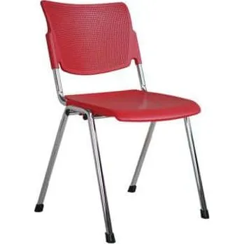 Jídelní židle Plastová jídelní židle MIA Chrom, červená