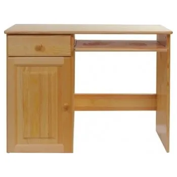 Psací stůl Nabytek-dreveny.cz Psací stůl WOOD 105 LEVÝ šířka 100 cm borovice masiv Barevné provedení: Přírodní lakovaná