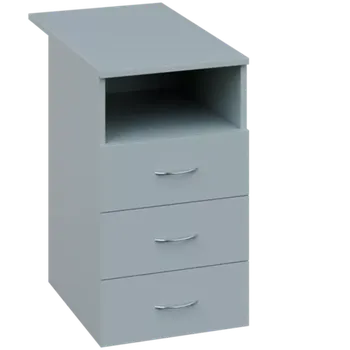 Zásuvkový kontejner CKC 1 - 84 kontejner přístavný, 3-zásuvkový/nika, deska 18 mm, centrální zámek, šedá