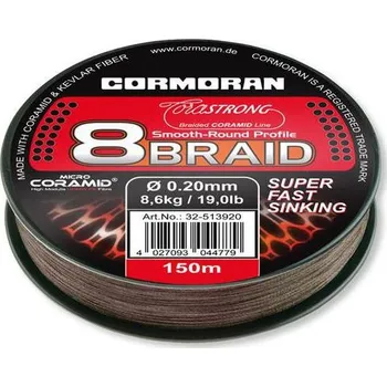 Cormoran pletená šňůra Corastrong 8-Braid Super Fast Sinking 150m