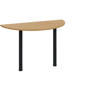 Stolová podnož CJC 2 - 120 přístavba jednací, kovová podnož černá, síla desky 25 mm, široká 1200 mm, buk royal