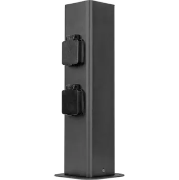 Elektrická zásuvka Zásuvkový sloupek Tracon GARN2S do exteriéru, 2xSCHUKO, max.16A, 250VAC, 2600W, 3x1,5mm2, H05VV-F, IP54 (Tracon GARN2S)