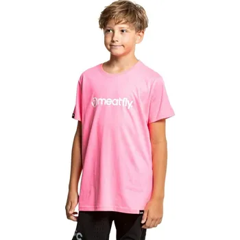 Chlapecké tričko Dětské triko Meatfly Bart 24/25 Neon Pink 146