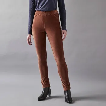 Dámské legíny Úzké manšestrové džegíny paprika 42/44