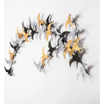 Kovová dekorace na zeď NN01676 - ptáci + vyzvednutí ZDARMA