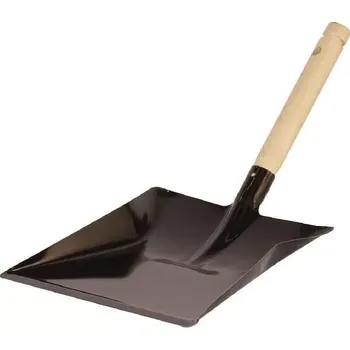 Ruční plechová lopatka Kramp 220 mm (KP-7110KR) (Kvalitní ruční, černá plechová lopatka Kramp s dřevěnou rukojetí, s pracovní šíří 220 mm.)