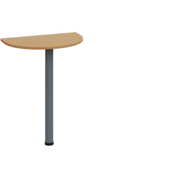 Stolová podnož CJD 1 - 60 přístavba jednací, kovová podnož stříbrná, síla desky 18 mm, široká 600 mm, buk royal