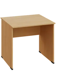 Psací stůl CPL 28 - 8 stůl kancelářský, dřevěná podnož, deska 25 mm, široký 800 mm, javor horský