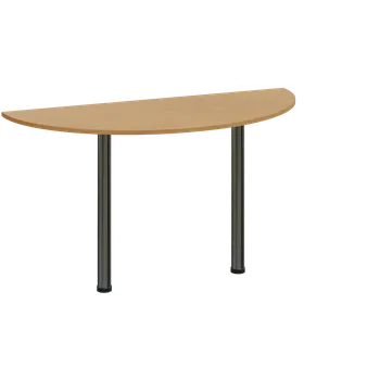 Stolová podnož CJC 2 - 140 přístavba jednací, kovová podnož chrom, síla desky 25 mm, široká 1400 mm, buk royal