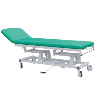 Masážní stůl EUROMEDICA - 11 lehátko elektricky stavitelné, 2-segmentové s nožním ovladačem (1 motor), tyrkysové č. 5