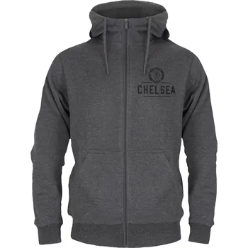 Pánská mikina Chelsea FC Mikina Chelsea FC, šedá, kapuce, zip Velikost: L