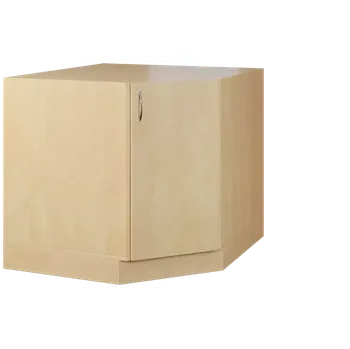 Šatní skříň CSR - 20 spodní skříňka, rohová, 1-dveřová, pravá, 870x900x900, bříza světlá