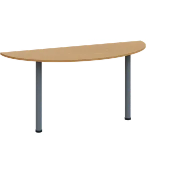 Stolová podnož CJC 1 - 160 přístavba jednací, kovová podnož stříbrná, síla desky 18 mm, široká 1600 mm, buk royal