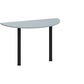 Stolová podnož CJC 1 - 120 přístavba jednací, kovová podnož černá, síla desky 18 mm, široká 1200 mm, šedá