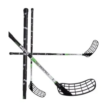 Florbalová hůl MPS No Respect 28 Florbalová hokejka černá / bílá / zelená, Pravá (pravá ruka dole), 95cm (=105cm)