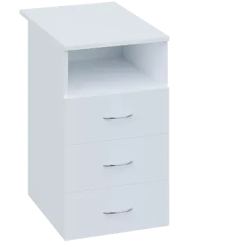 Zásuvkový kontejner CKC 2 - 74 kontejner přístavný, 3-zásuvkový/nika, deska 25 mm, centrální zámek, bílá