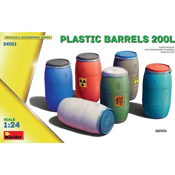 Plastikový model 1:24 Plastic Barrels 200L