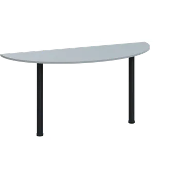 Stolová podnož CJC 1 - 160 přístavba jednací, kovová podnož černá, síla desky 18 mm, široká 1600 mm, šedá