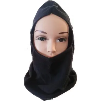 Čepice DĚTSKÁ FLEESOVÁ KUKLA ZIMA2026 Velikost: UNI, Vzor: Černá