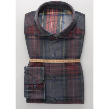 Pánská košile Eterna Modern Fit šedá / červená 44