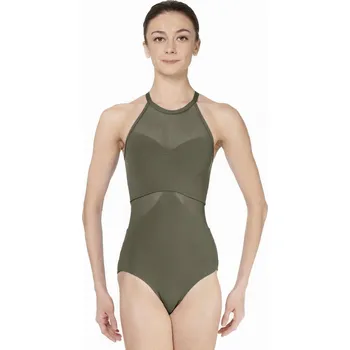 Body Lulli,Baletní trikot se síťkou LUB822, khaki L