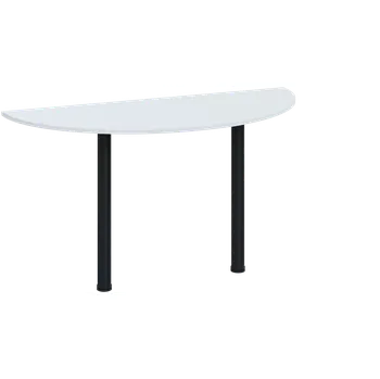 Stolová podnož CJC 1 - 140 přístavba jednací, kovová podnož černá, síla desky 18 mm, široká 1400 mm, bílá