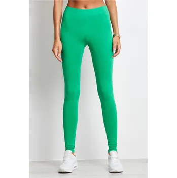 Dámské legíny BASIC FEEL GOOD Basic bavlněné legíny zelené Velikost: S