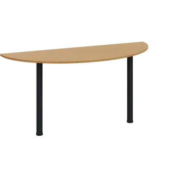 Stolová podnož CJC 1 - 160 přístavba jednací, kovová podnož černá, síla desky 18 mm, široká 1600 mm, buk royal