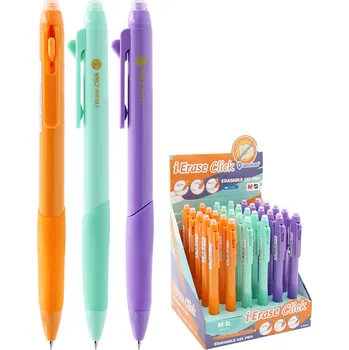 Pero gelové /gumovací M&G iErase Ergo Click 0,7 mm - modrá náplň