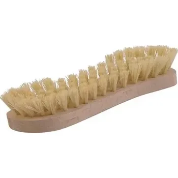 Ruční univerzální kartáč na podlahy Kramp (KP-7610KR) (Dřevěný univerzální kartáč Kramp na podlahy S-tvaru režnými žlutými vlákny. Pracovní šíře 220 mm.)