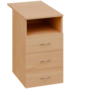 Zásuvkový kontejner CKC 1 - 84 kontejner přístavný, 3-zásuvkový/nika, deska 18 mm, centrální zámek, javor horský