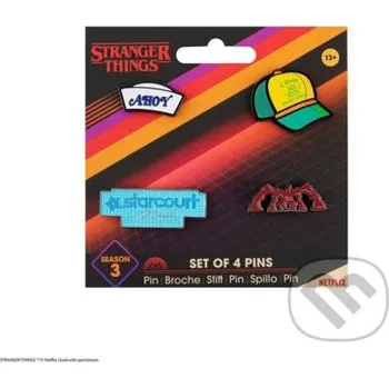 Záložka Stranger Things Odznak 4 ks (3. série)