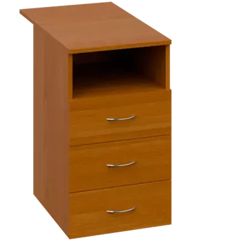 Zásuvkový kontejner CKC 1 - 84 kontejner přístavný, 3-zásuvkový/nika, deska 18 mm, centrální zámek, olše jantar