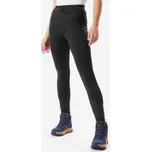 QUECHUA Dámské turistické hřejivé vodoodpudivé legíny NH 500 S ČERNÁ