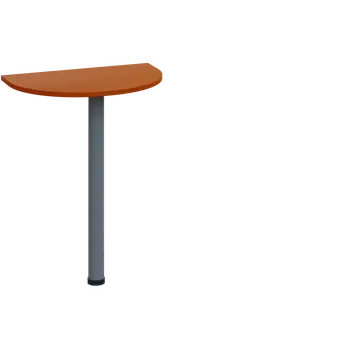 Stolová podnož CJD 2 - 60 přístavba jednací, kovová podnož stříbrná, síla desky 25 mm, široká 600 mm, třešeň šumavská