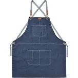 Modrá džínová kuchyňská zástěra - 82*70 cm