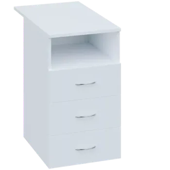 Zásuvkový kontejner CKC 2 - 84 kontejner přístavný, 3-zásuvkový/nika, deska 25 mm, centrální zámek, bílá