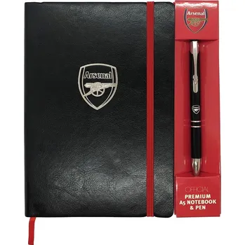 Sada pera s tužkou Arsenal FC Zápisník a Pero Arsenal FC, černá sada, A5