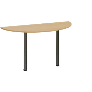 Stolová podnož CJC 1 - 140 přístavba jednací, kovová podnož chrom, síla desky 18 mm, široká 1400 mm, javor horský