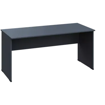 Psací stůl CPL 17 - 16 stůl kancelářský, dřevěná podnož, deska 18 mm, široký 1600 mm, antracit
