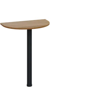 Stolová podnož CJD 1 - 60 přístavba jednací, kovová podnož černá, síla desky 18 mm, široká 600 mm, ořech světlý