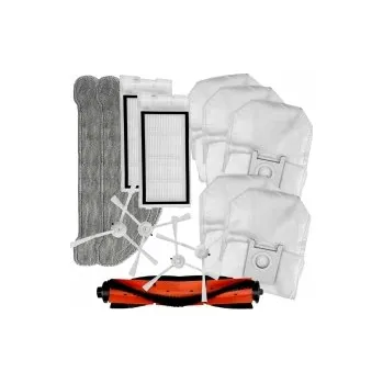 Sada příslušenství pro robotický vysavač Kartáče, HEPA filtry pro vysavač ROIDMI Eve Plus SDJ01RM sada sáčků a mopy 14ks