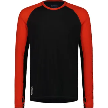 Pánské tričko Merino triko MONS ROYALE TEMPLE TECH LS retro red / black Velikost: L