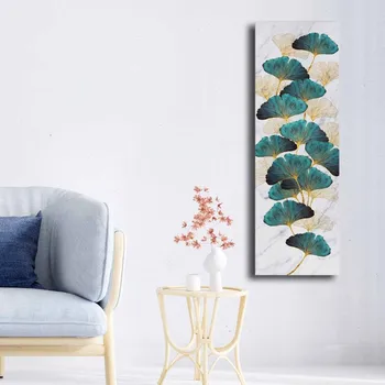 Obraz Dekorativní obraz na plátně modrozelené a bílošedé lísky, 30 x 90 cm + vyzvednutí ZDARMA