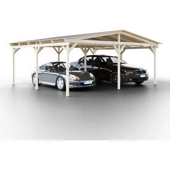 Přístřešek na auto Garážové stání KONCEPT se sedlovou střechou pro dvě auta