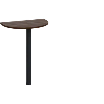 Stolová podnož CJD 1 - 60 přístavba jednací, kovová podnož černá, síla desky 18 mm, široká 600 mm, ořech královský