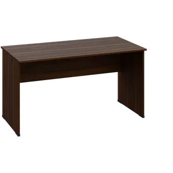 Psací stůl CPL 17 - 14 stůl kancelářský, dřevěná podnož, deska 18 mm, široký 1400 mm, ořech královský