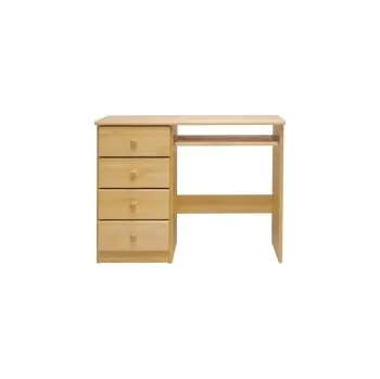 Psací stůl Nabytek-dreveny.cz Psací stůl WOOD 103 LEVÝ šířka 100 cm borovice masiv Barevné provedení: Přírodní lakovaná