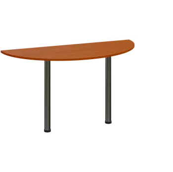 Stolová podnož CJC 1 - 140 přístavba jednací, kovová podnož chrom, síla desky 18 mm, široká 1400 mm, třešeň šumavská